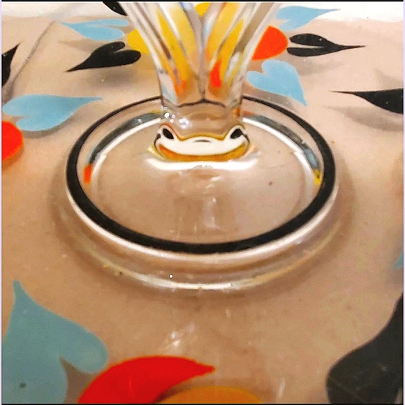 Vintage 40s/50s Hand Painted Hors d'oeuvre/Cake/Tidbit Plate - Picture 6 of 9